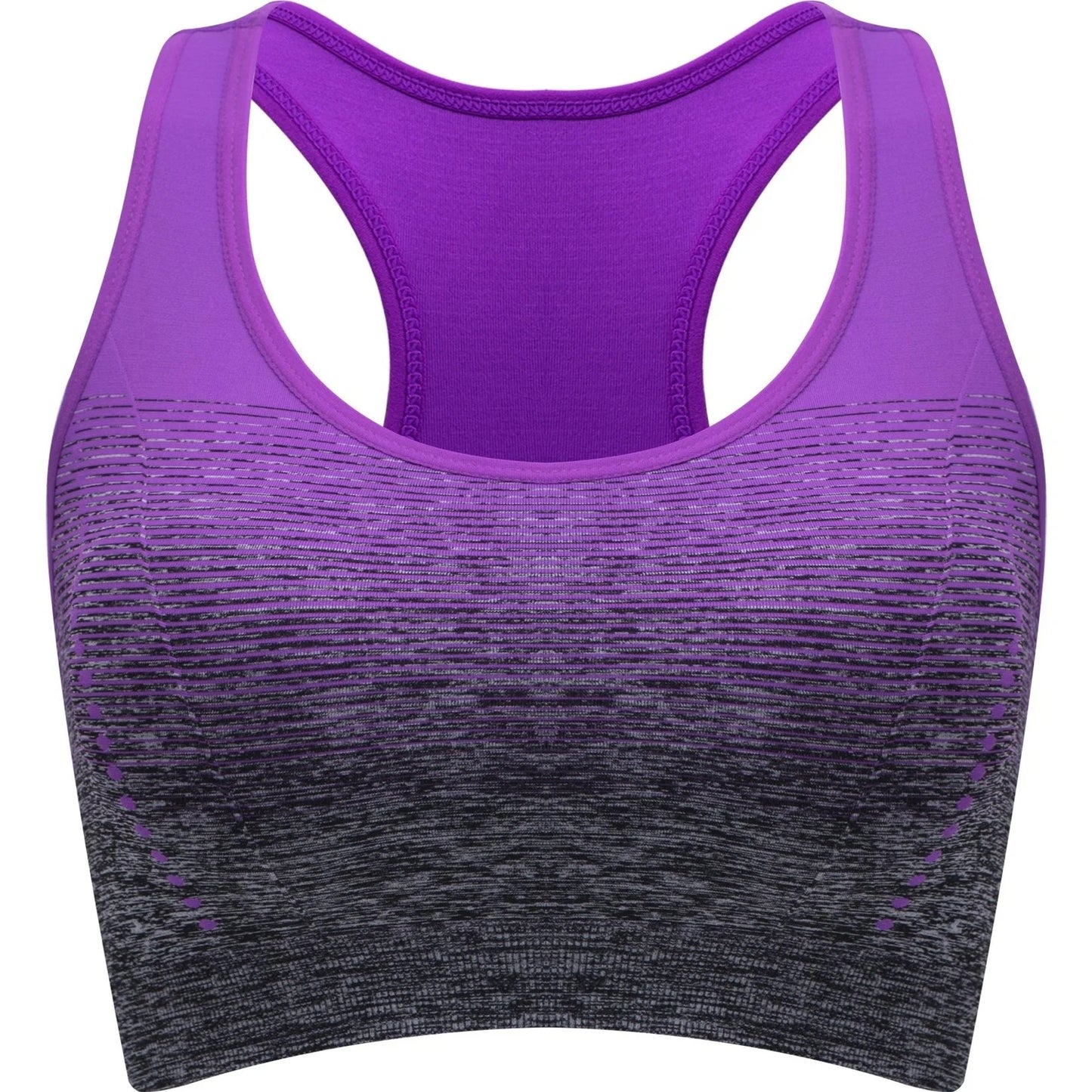 1pc/2pcs/3pcsMedium Support Two Tone Racer Back Sports Bra, Fitness Workout Running Yoga Bra