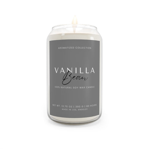 Vanilla Bean Scented Soy Candle, Aromatherapy, Home Decor, Eco-Friendl