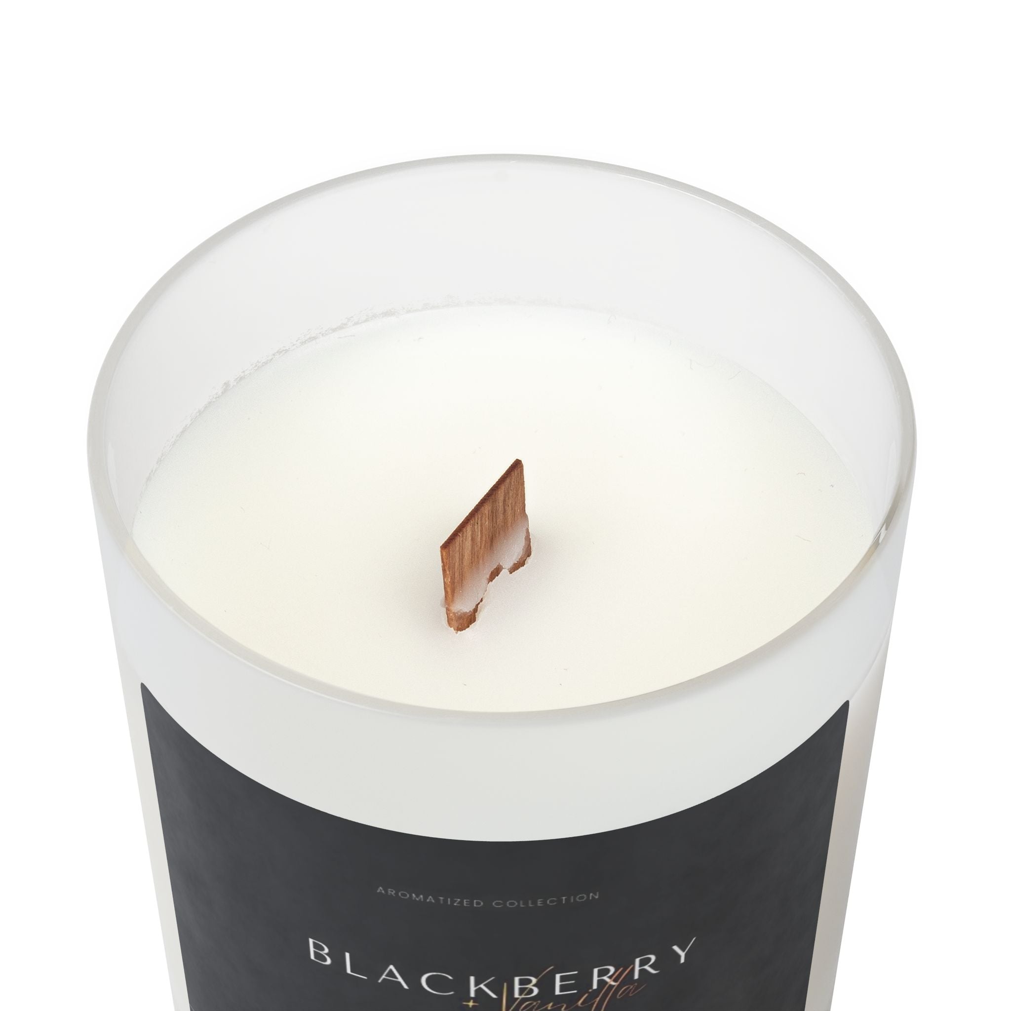 Blackberry Vanilla Frosted Glass Candle, Aromatherapy Candle, Natural