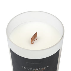 Blackberry Vanilla Frosted Glass Candle, Aromatherapy Candle, Natural