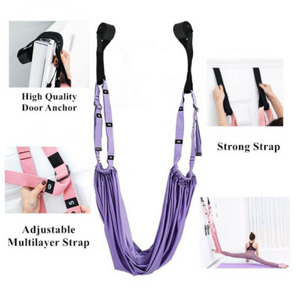 Adjustable Aerial Yoga Strap; Hammock Swing Stretching Strap; Anti-Gravity Inversion Pilates Hammock Belts For Gym Flexibility