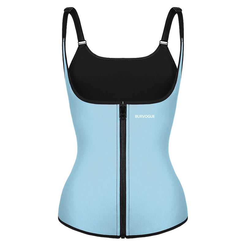 Burvogue Waist Trainer Corset Underbust Shapewear Latex Body Shaper Tummy Slimming Underwear Women Weight Loss Sauna Sweat Vest