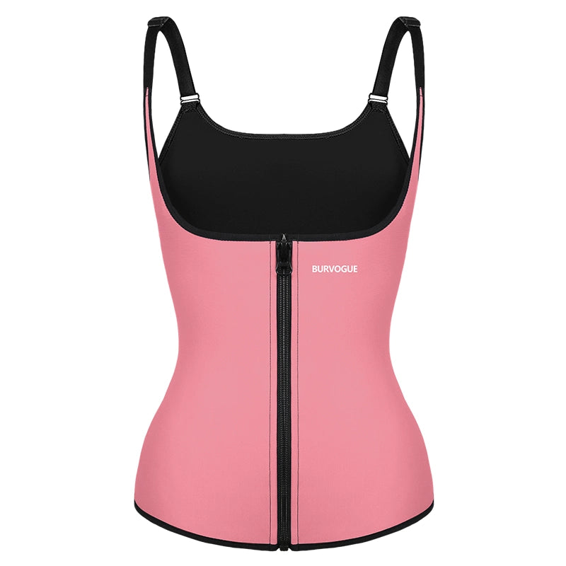 Burvogue Waist Trainer Corset Underbust Shapewear Latex Body Shaper Tummy Slimming Underwear Women Weight Loss Sauna Sweat Vest