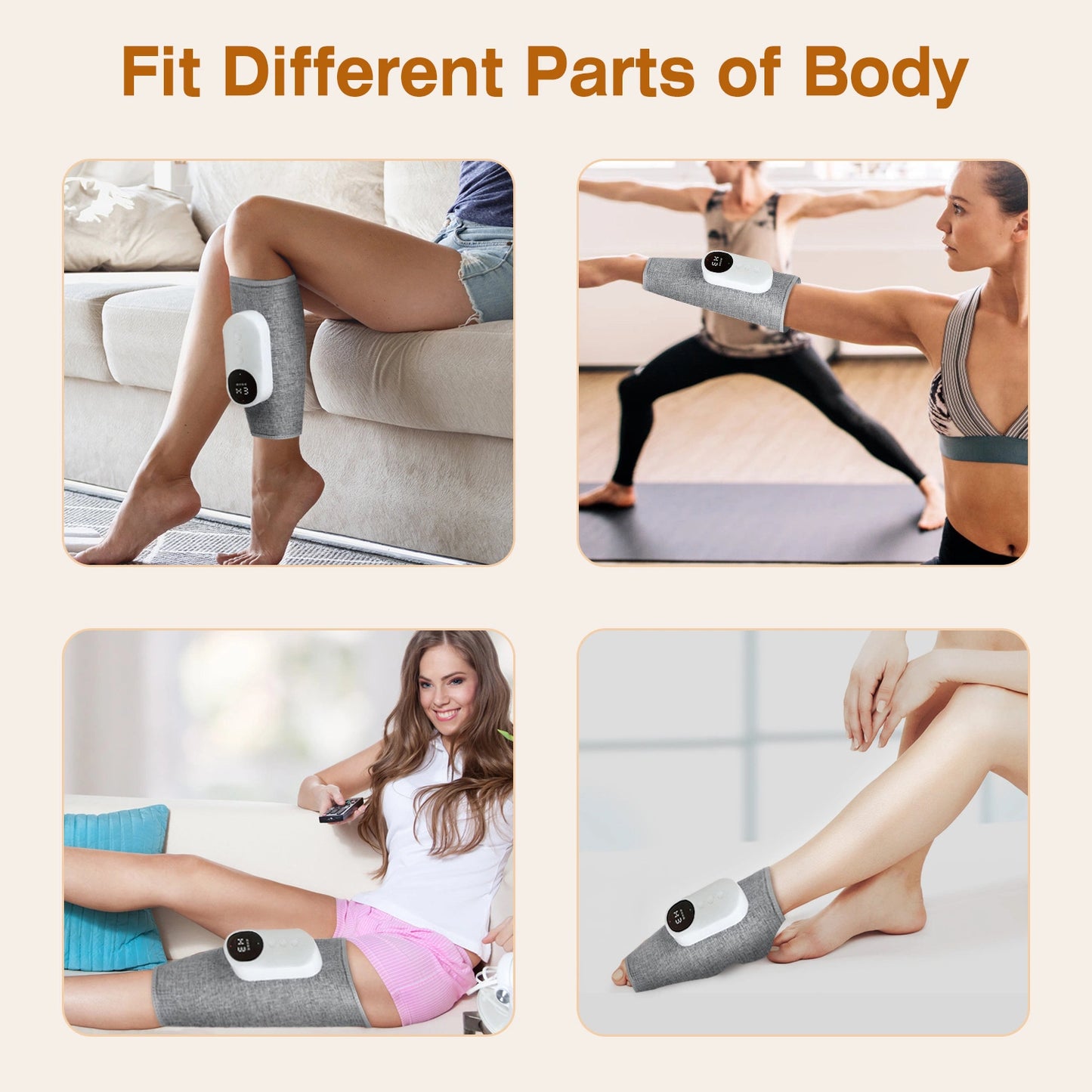 Cordless Rechargeable Leg Massager with Heating