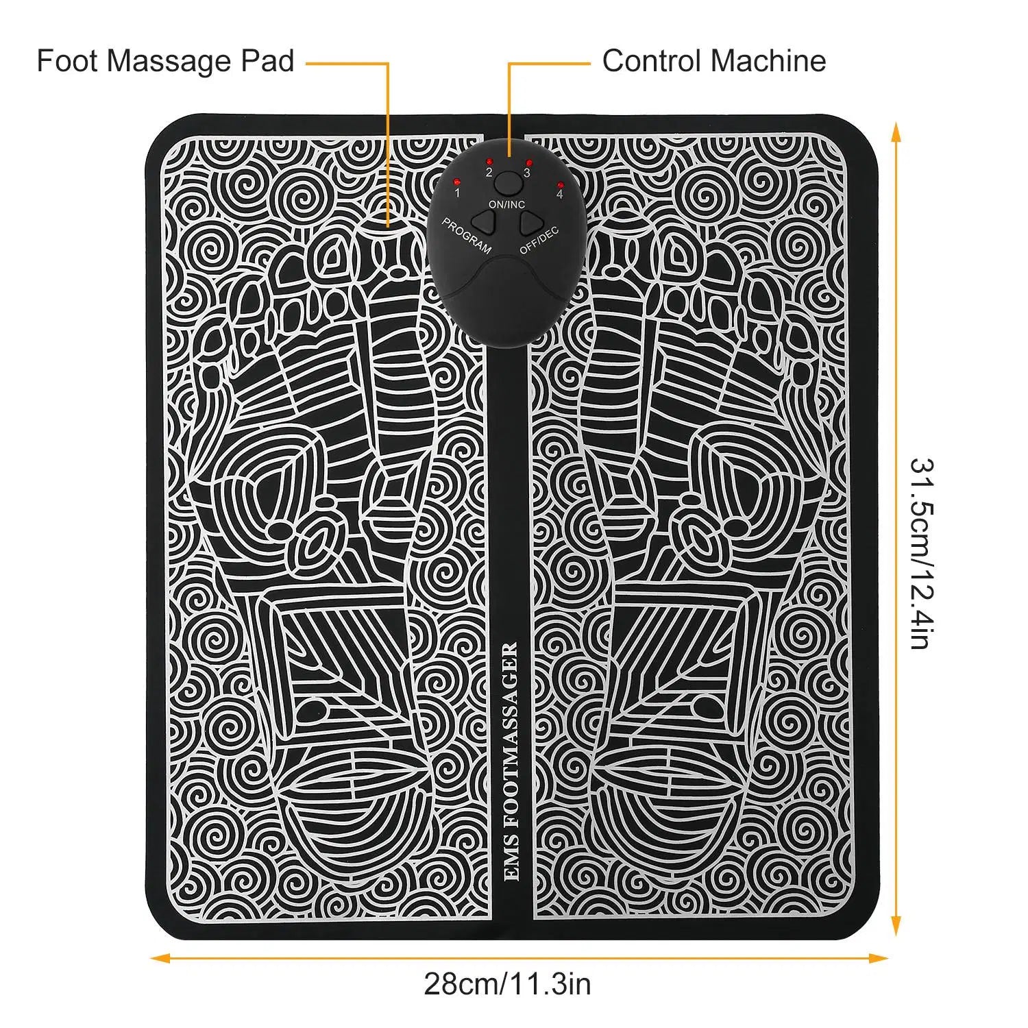 EMS Foot Massage Pad: Leg Muscle Pain Relief