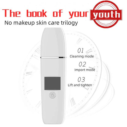 New ultrasonic peeling machine multifunctional facial blackhead peeling instrument into cleansing instrument pore cleaning instrument-Pink