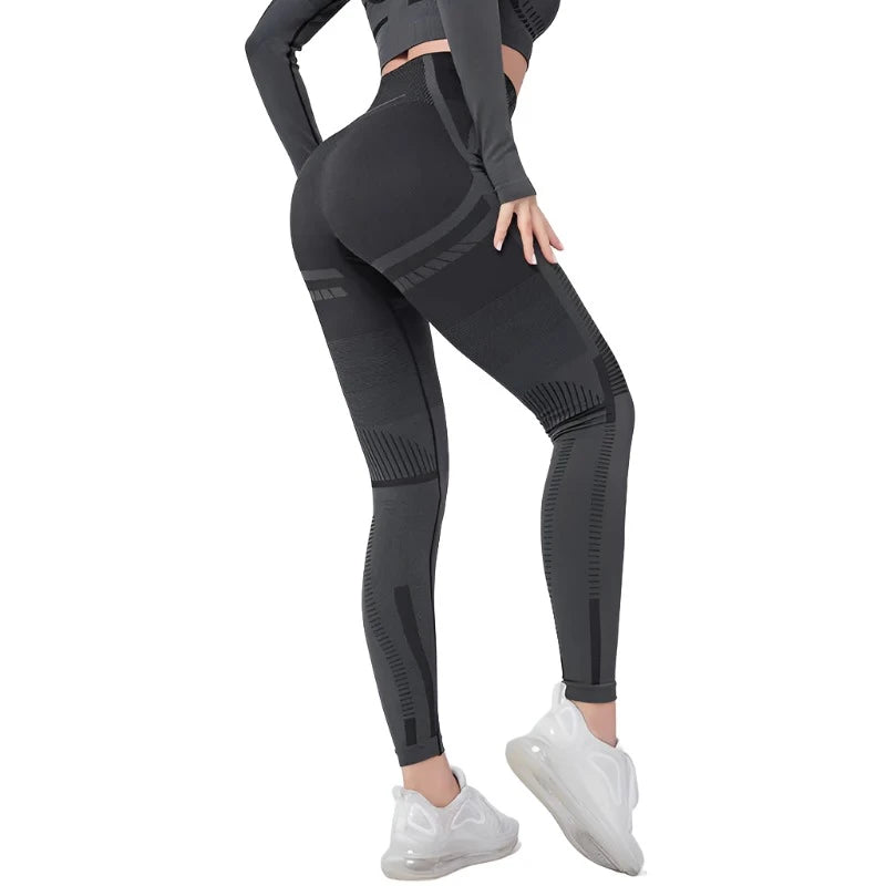 Popular Running Sports Yoga Pants High Waist Hip Lift Tights Quick Drying