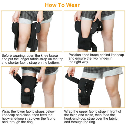 Sport Knee Brace Adjustable Open Patella Knee Support Compression Knee Wrap For Running Climbing Pain Relief Recovery of Injured Knee