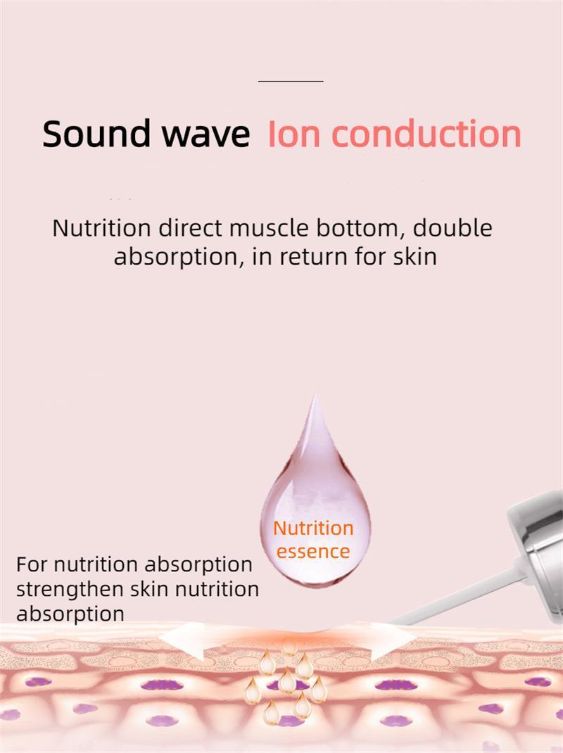 New ultrasonic peeling machine multifunctional facial blackhead peeling instrument into cleansing instrument pore cleaning instrument-White