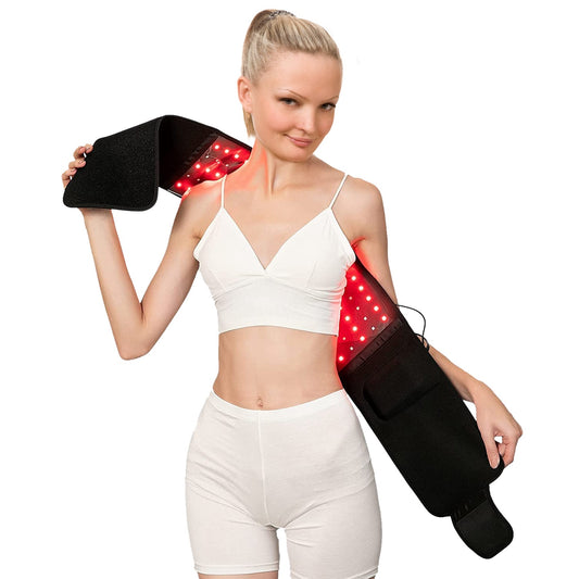 126Pcs LED Red Light Therapy Belt 660nm 850nm Waist Wrap Pad Pain Relief Weight Loss Joint Pain Near Infrared Light Therapy Device